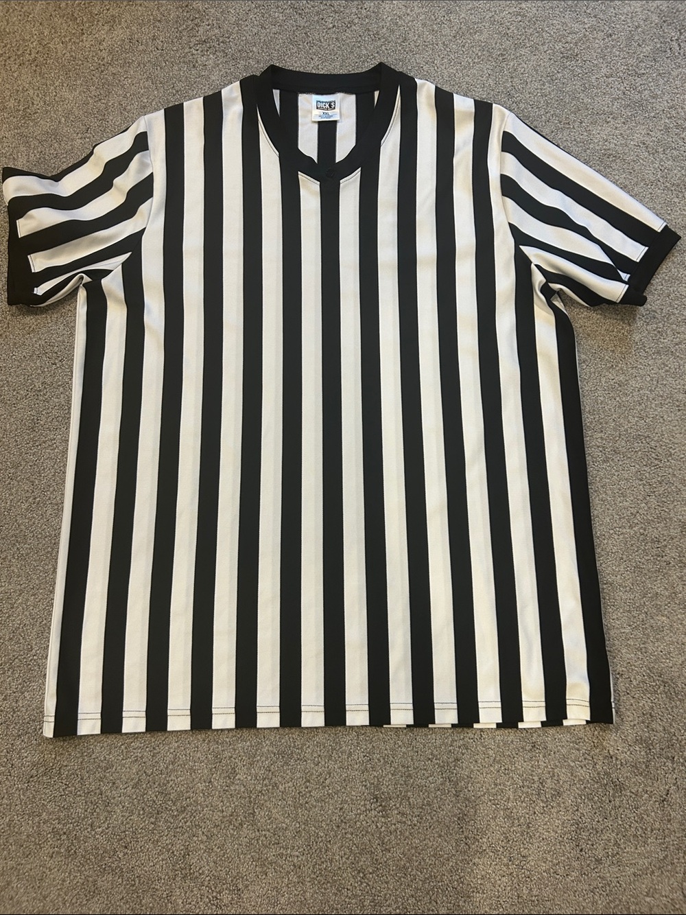 Dick’s Sporting Goods Black & White Vertical Stripe Referee Shirt